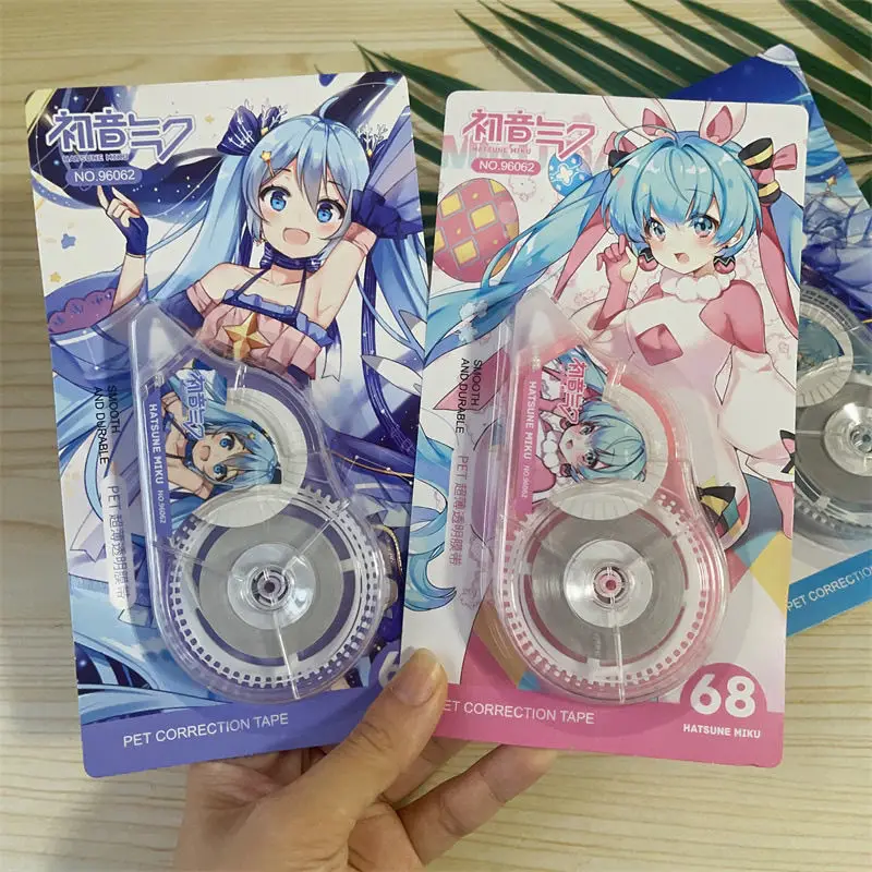 

Милый мультяшный креативный корректирующий пояс Hatsune Miku, корректирующий пояс большой емкости, прозрачный пленочный пояс, канцелярские принадлежности для обучения, подарок