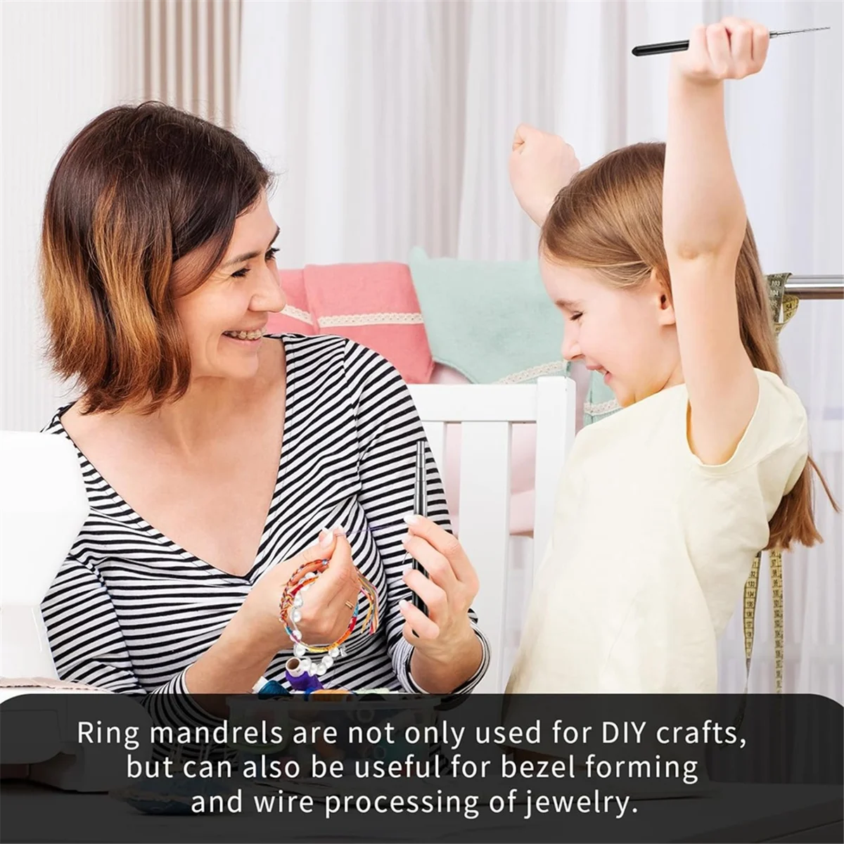 Abjs 2 pacotes de ferramentas de embrulho de fio para fazer joias, haste de enrolamento de fio de 1.5mm-10mm, ferramenta de fio de cobre torcido para redondo