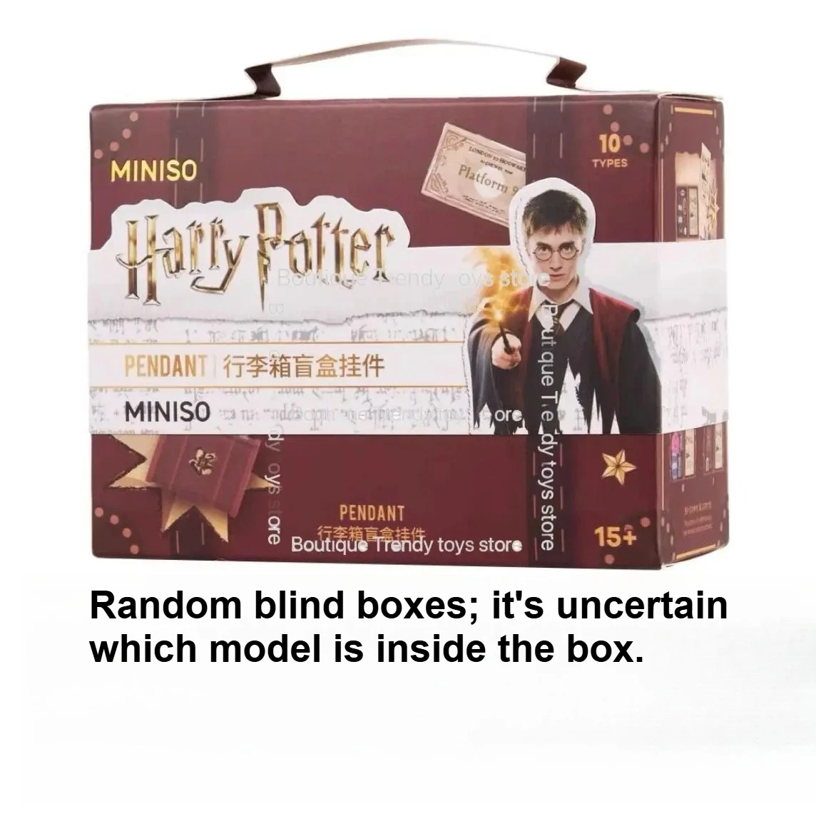 MINISO Harry Potter Hogwarts Luggage Blind Box Pendant Cute Keychain Bag Charm Collectible Toy Gift for Fans