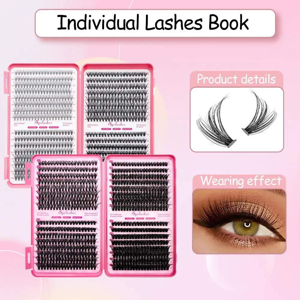 Multipack de cils réutilisables, Styles de Volume de fête naturels, maquillage pour les yeux, Kit sensible, confort convivial pour l'artiste, professionnel W7X4