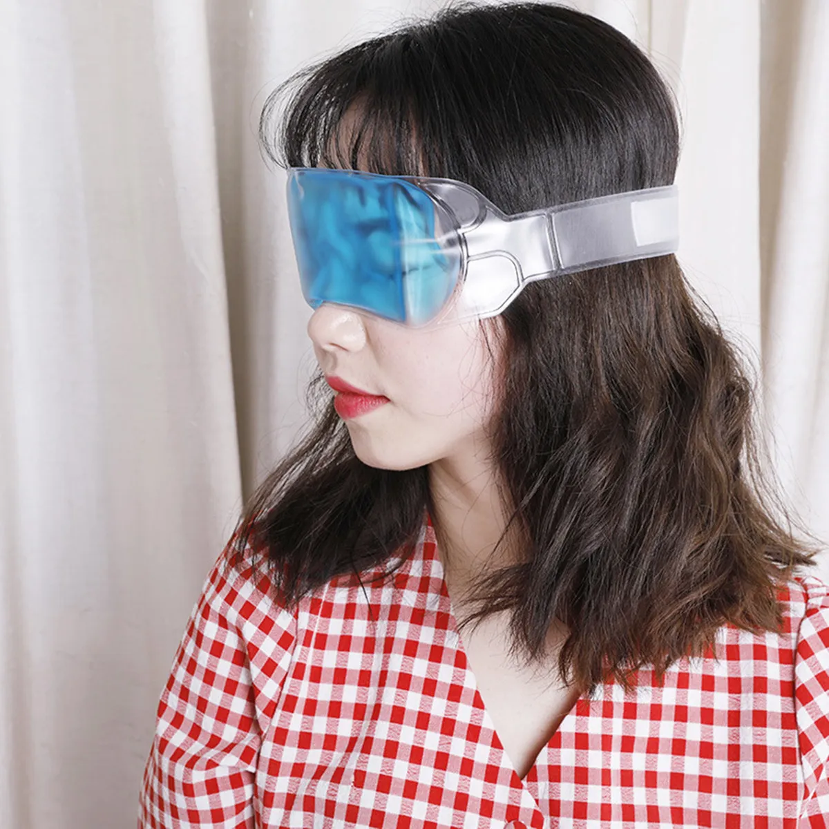 1Pcs Ice Eye Mask Hot Cold Therapy Soothing Blindfold for Eye Strain Migraine Dry Eyes and Puffy Eyes Cooling Patch