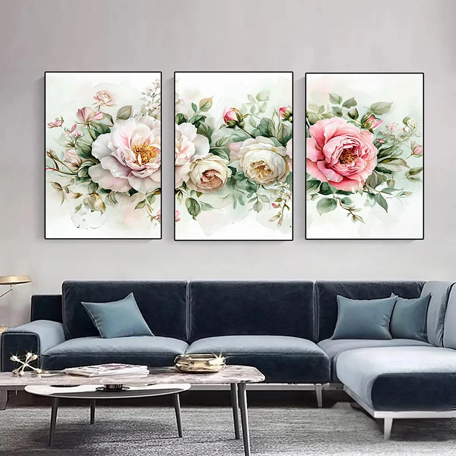 

Abstract Colorful Flowers Picture Diy Diamond Painting Triptych Full Square Round Drill Mosaic Embroidery Kits 3 Pieces/Set
