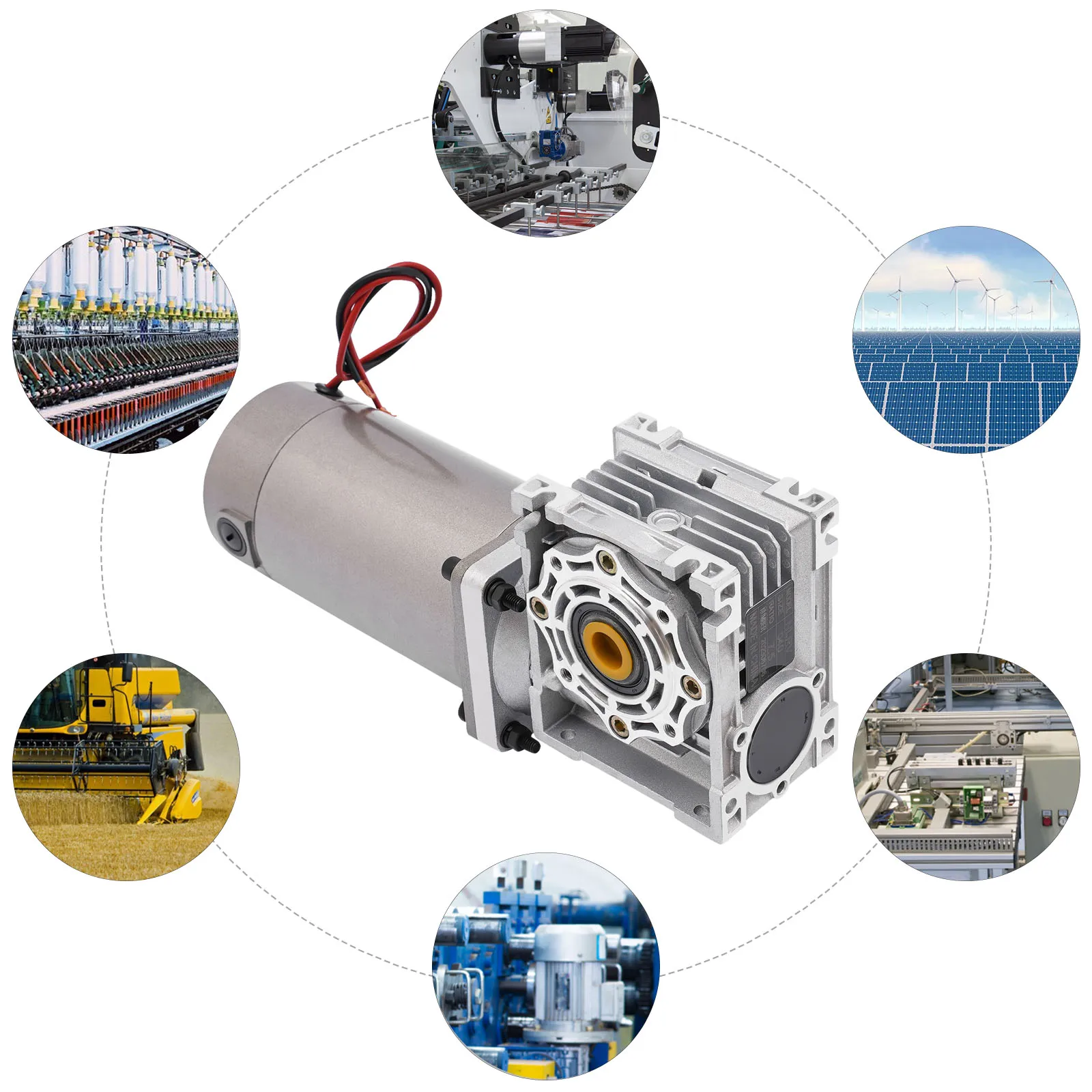 300W Variable Speed Motor with Pure Copper Motor, Self-Locking and Automatic Shutdown, Adjustable Speed for Different