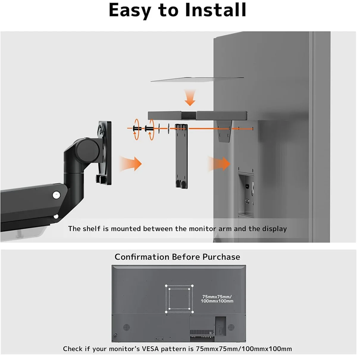 A03R  Desktop Computer Monitor TV Back Holder PC Screen Storage Bracket for Television Speaker Mini PC