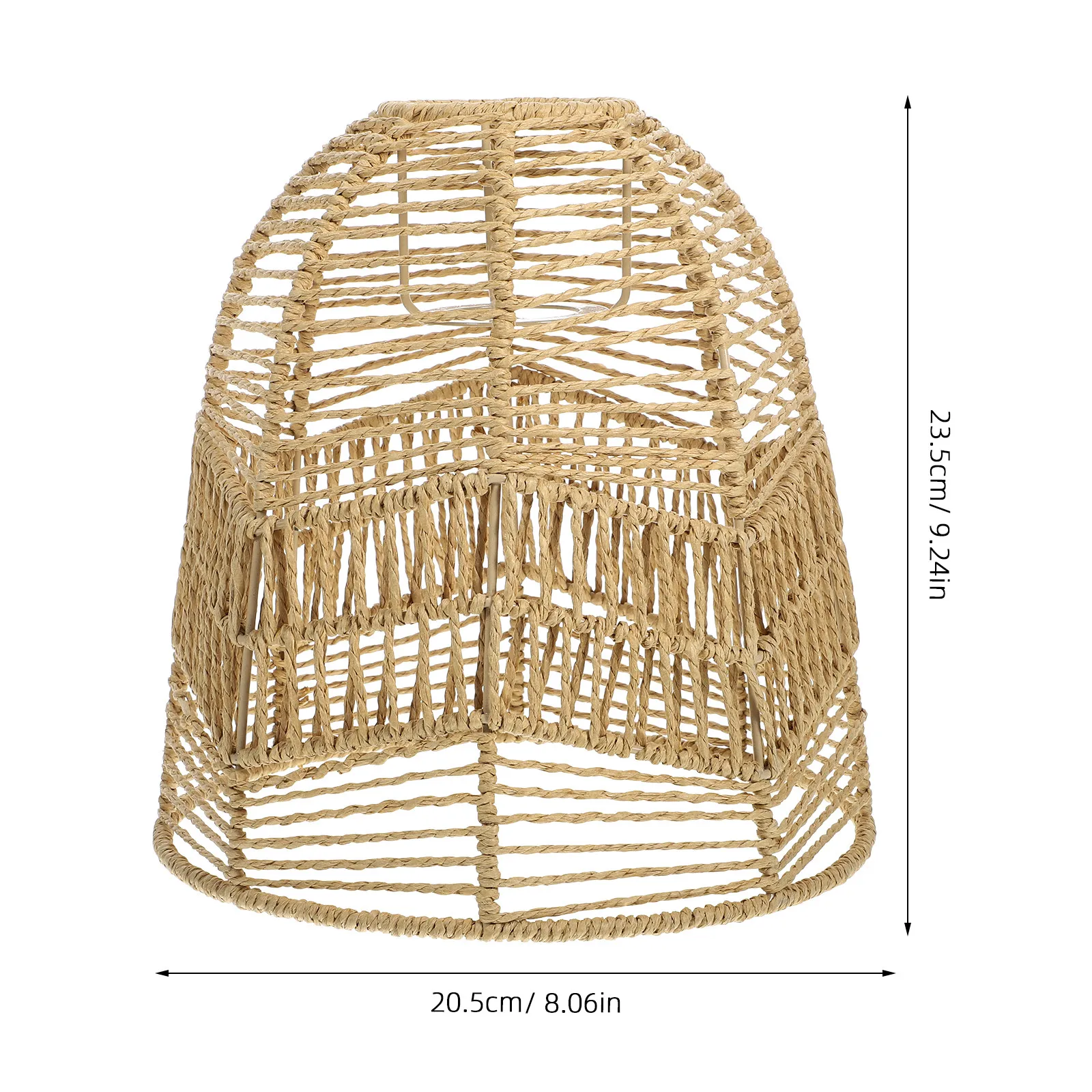 Imitation Rattan Lampshade Fine Craftsmanship Lamp Cover for Chandeliers Wall Lamps Simple Decorative Light Woven Lampshade