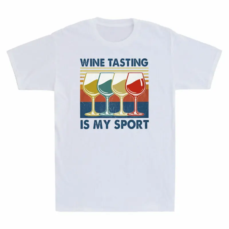 

Wine Tasting Is My Sport Funny Vintage Drinking Alcohol Cocktail Men's T-Shirt