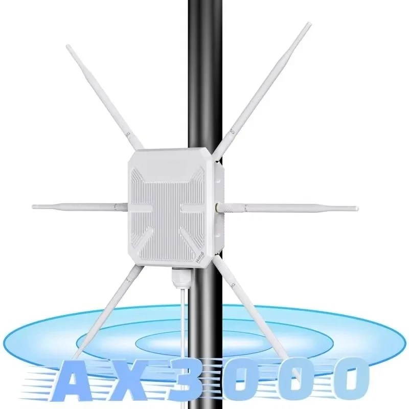 AX3000 Outdoor High Power Long Range 2.4G+5G Dual Band WiFi Mesh Extender with PoE IP67 Weatherproof