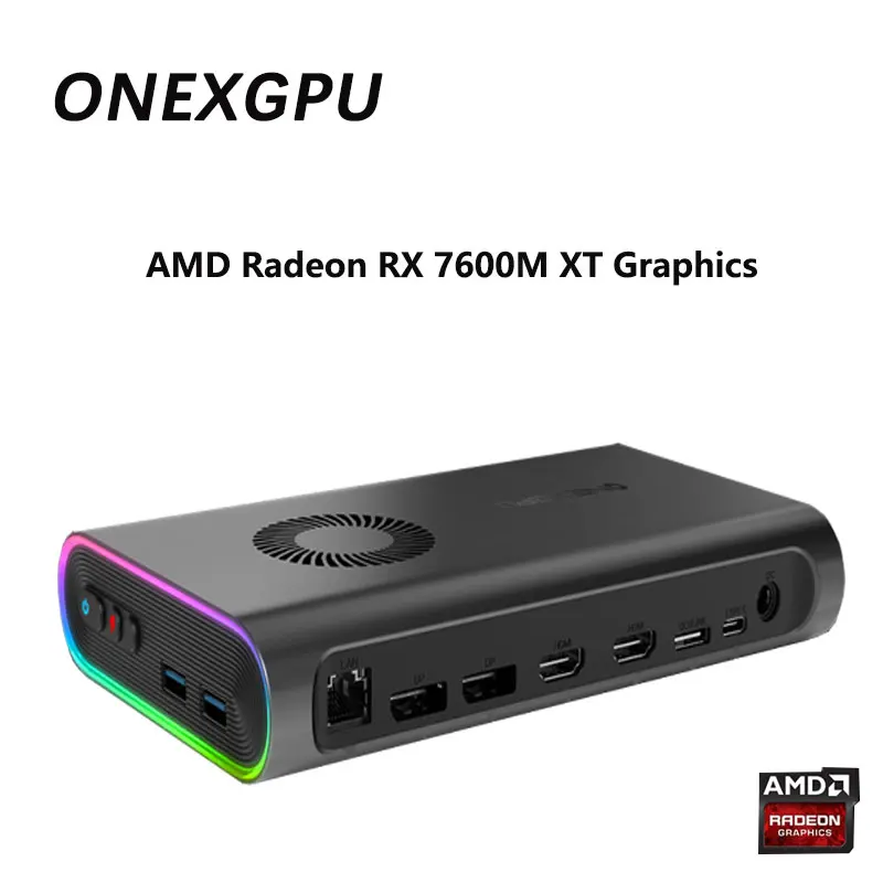 Onexplayer OnexGPU With storage 8GB GDDR6 AMD Radeon RX 760OMXT Mobile Graphics Expansion Dock Oculink USB 4 Thunderbolt 4