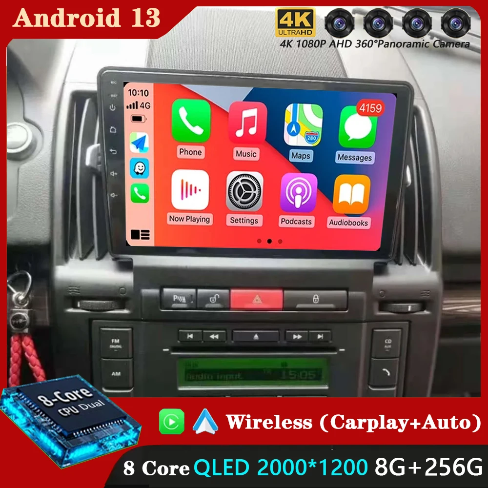 

Android 13 Carplay автомобильный для Land Rover Freelander 2 2006-2012 автомобильное радио навигация GPS мультимедийный видеоплеер 2din DVD головное устройство