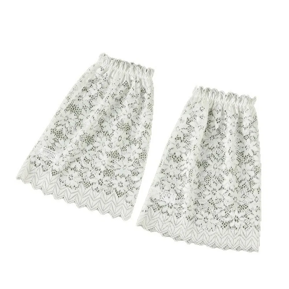 New Soft Lace Sleeves Elastic Wrist Breathable Decorative Cuffs Solid Color Mesh Bell Sleeves for Casual Outfits