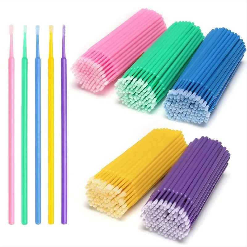 100Pcs/packs Used for makeup and eyelash cleaning mini cotton swab for easy and precise application of eyelash adhesive grafting