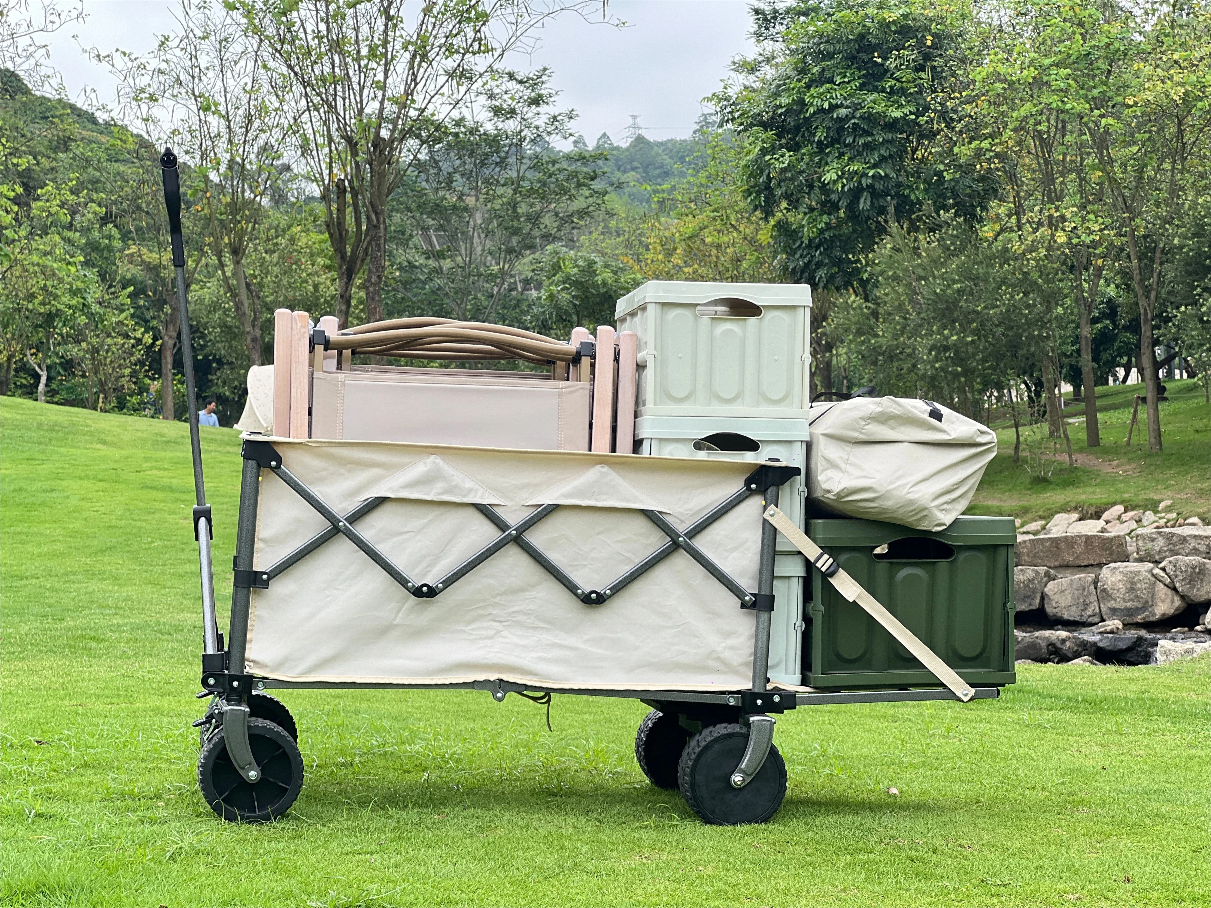 

Customized Electric Folding Trolley With A Load Capacity Of 100kg, APP Control, CE FCC Certified, Foldable Trolley Suitable For