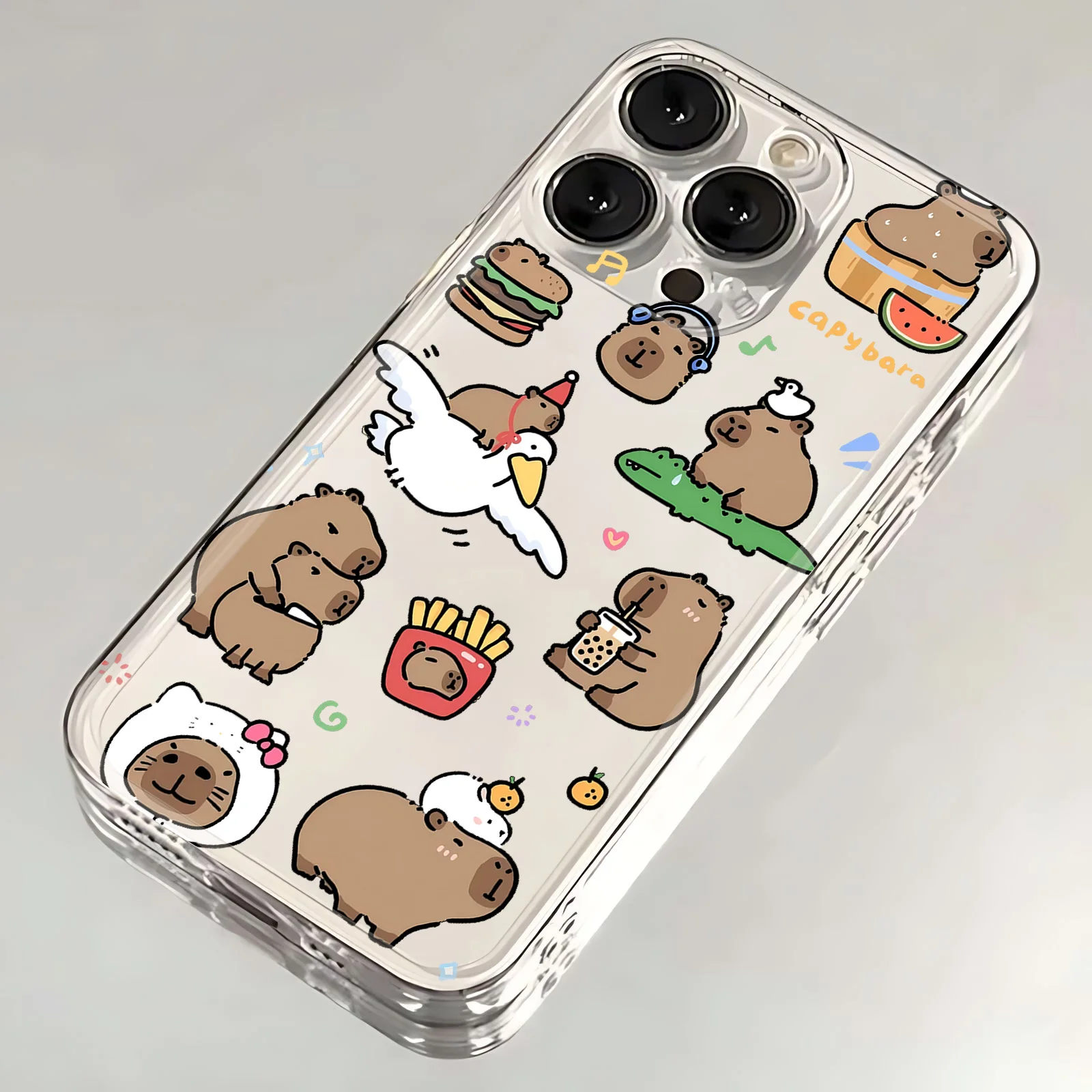 Lazy Capybara Handy hülle für Oppo Reno 12f 12 7 11 11f 10 2f 4 8 8t 8z 7z 7 6z 6 5 pro plus 4g 5g klare weiche TPU-Abdeckung