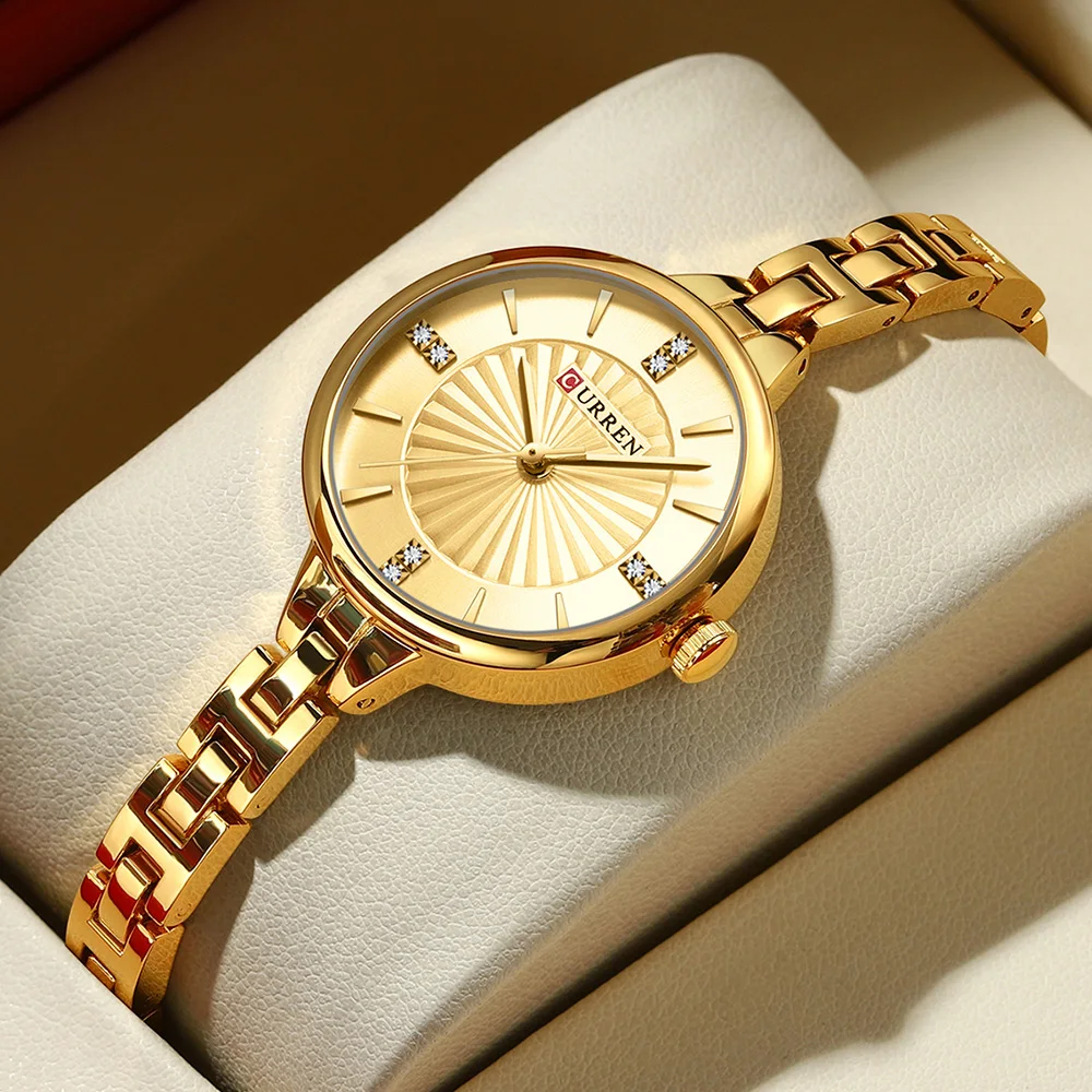 CURREN Luxury Brand Watch for Women Waterproof Diamond Elegant Ladies Watch Original Quartz Women's Watches Bracelet Gifts 2024