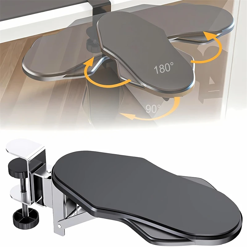 Adjustable Ergonomic Arm Rest - Foldable Desk Extension with Rotating Wrist Pad for Home & Office Comfort Wrist Rest Support 1pc