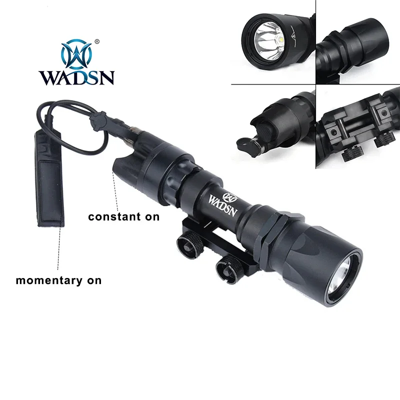 Wadsn Tactical M951 Metal Flashlight Super Bright M951 Led Hunting Scout  Light Momentary on for 20mm Picatinny Airsoft Torch