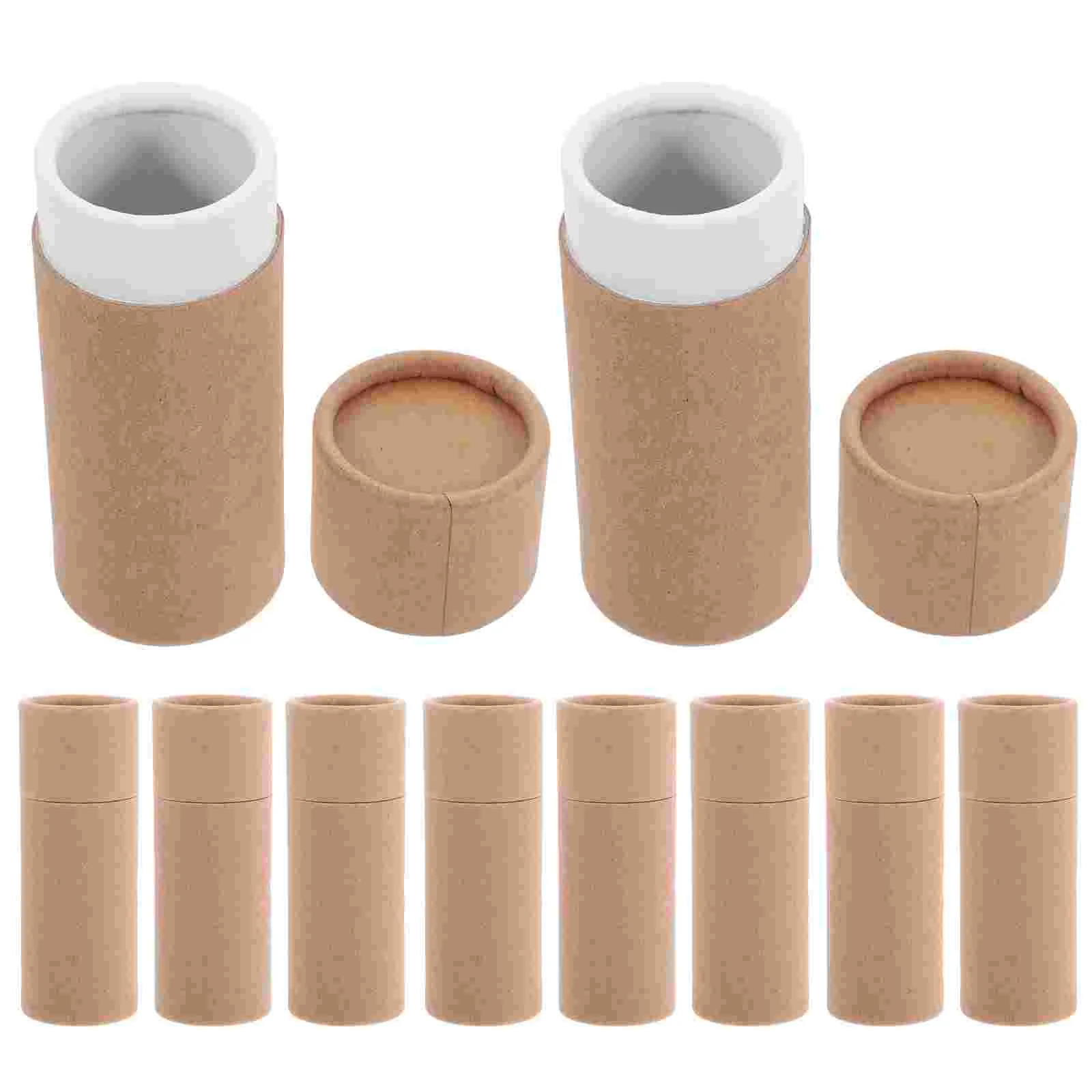 10 Pcs Gift Paper Tube Craft Tubes Universal Cardboard Brown Containers for Coffee