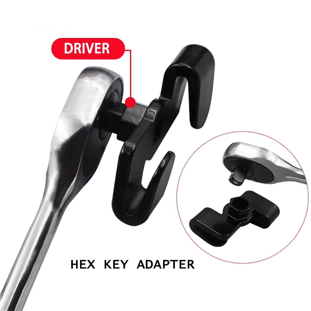 Universal Aotomotive Wrench Extender Adaptor in Heat Treated Steel Material for 1/2 Inch or 21mm Hex Drive Labor-Saving
