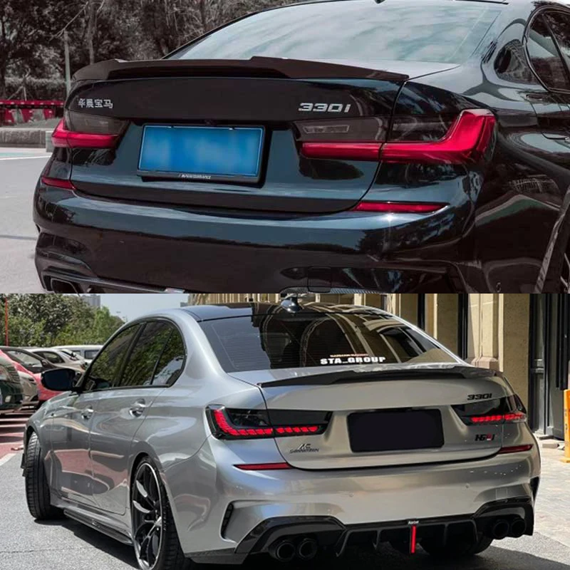 Topteng-Spoiler aerodinâmico de asa traseira, BMW Série 3 Sedan G20 G28 330i 330e 2019 2020 2021 2022 2023