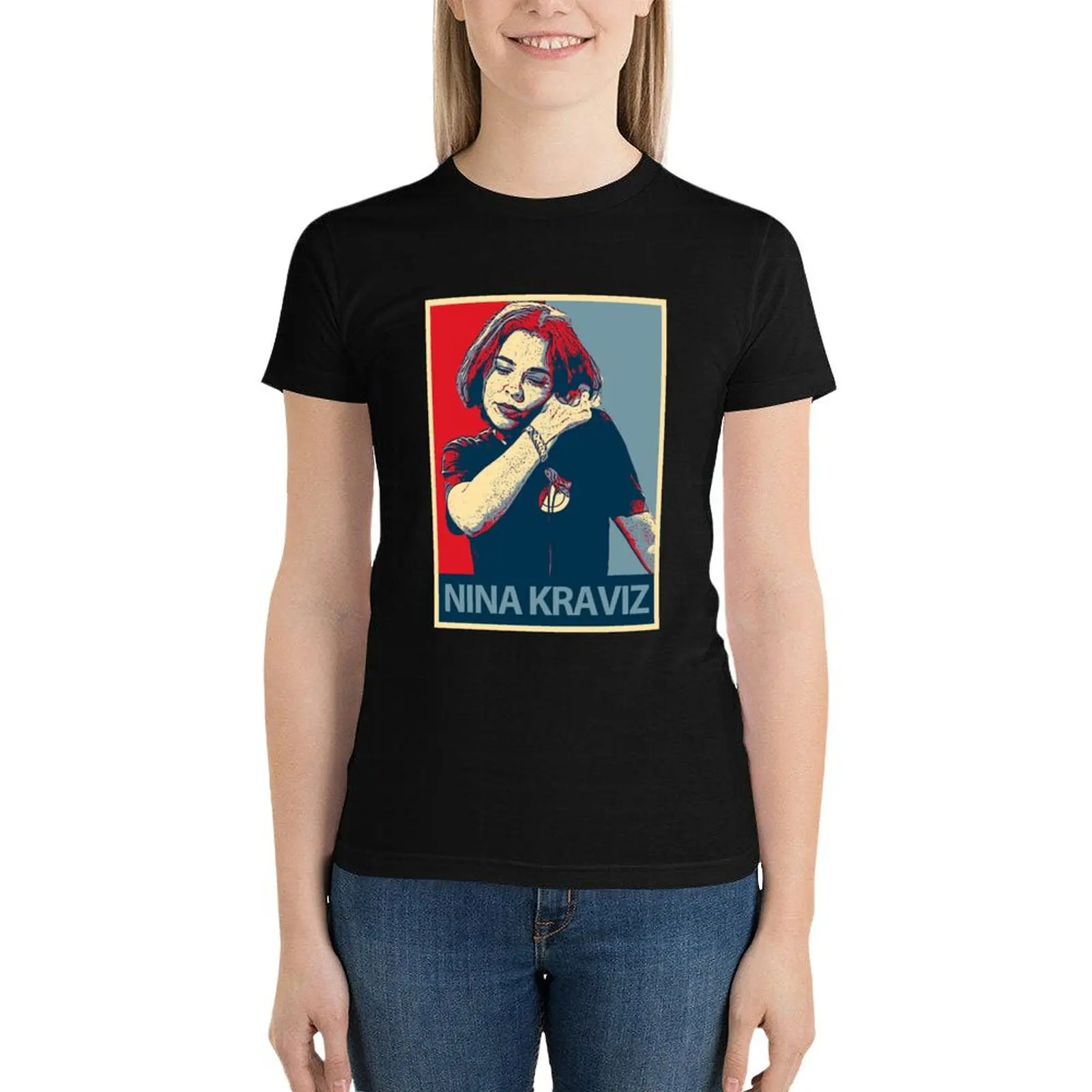 

NINA KRAVIZ T-Shirt lady clothes graphics western t-shirt dress for Women