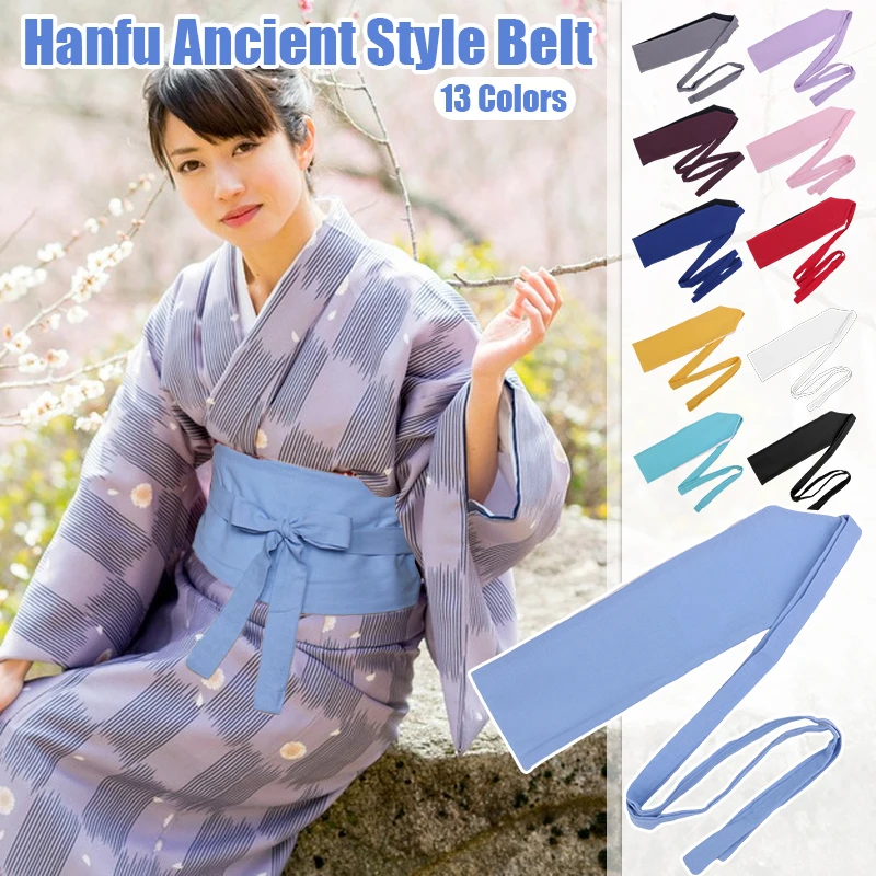 Japanischer Stil Kimono Bund Literarisches Retro Chinesisches traditionelles Hanfu Kleid Gürtel Frau Haori Obi Yukata Robe Korsett