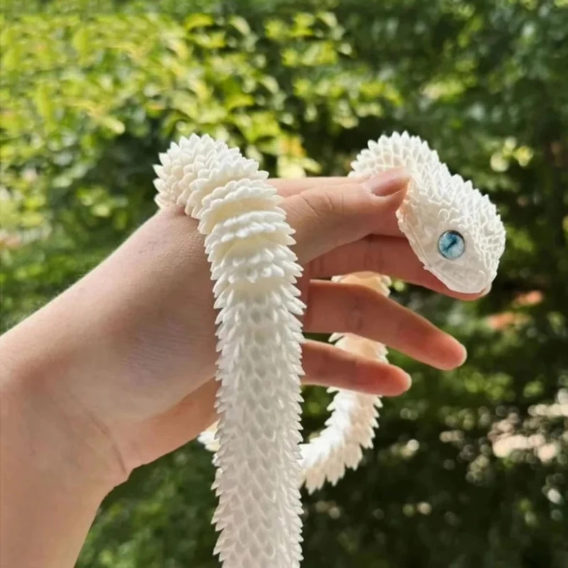 Schlangenskulptur, bewegliche Schlangendekoration, bewegliche Schlangenfigur mit beweglichen Gelenken, 3D-gedrucktes Modell