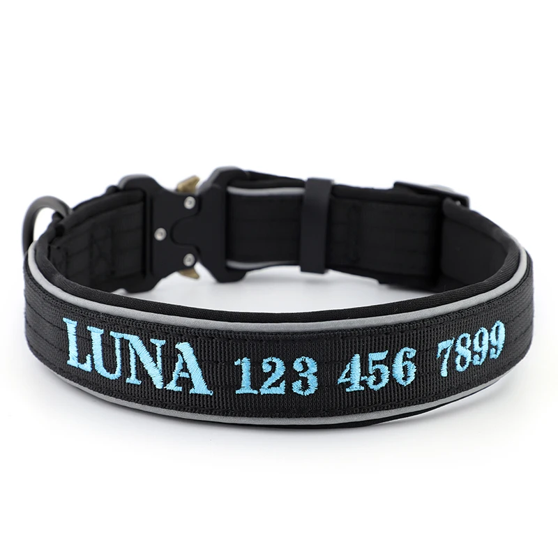 

Embroidered lettering pet collar large, medium and small dog neck cover anti-lost dog collar can be customized