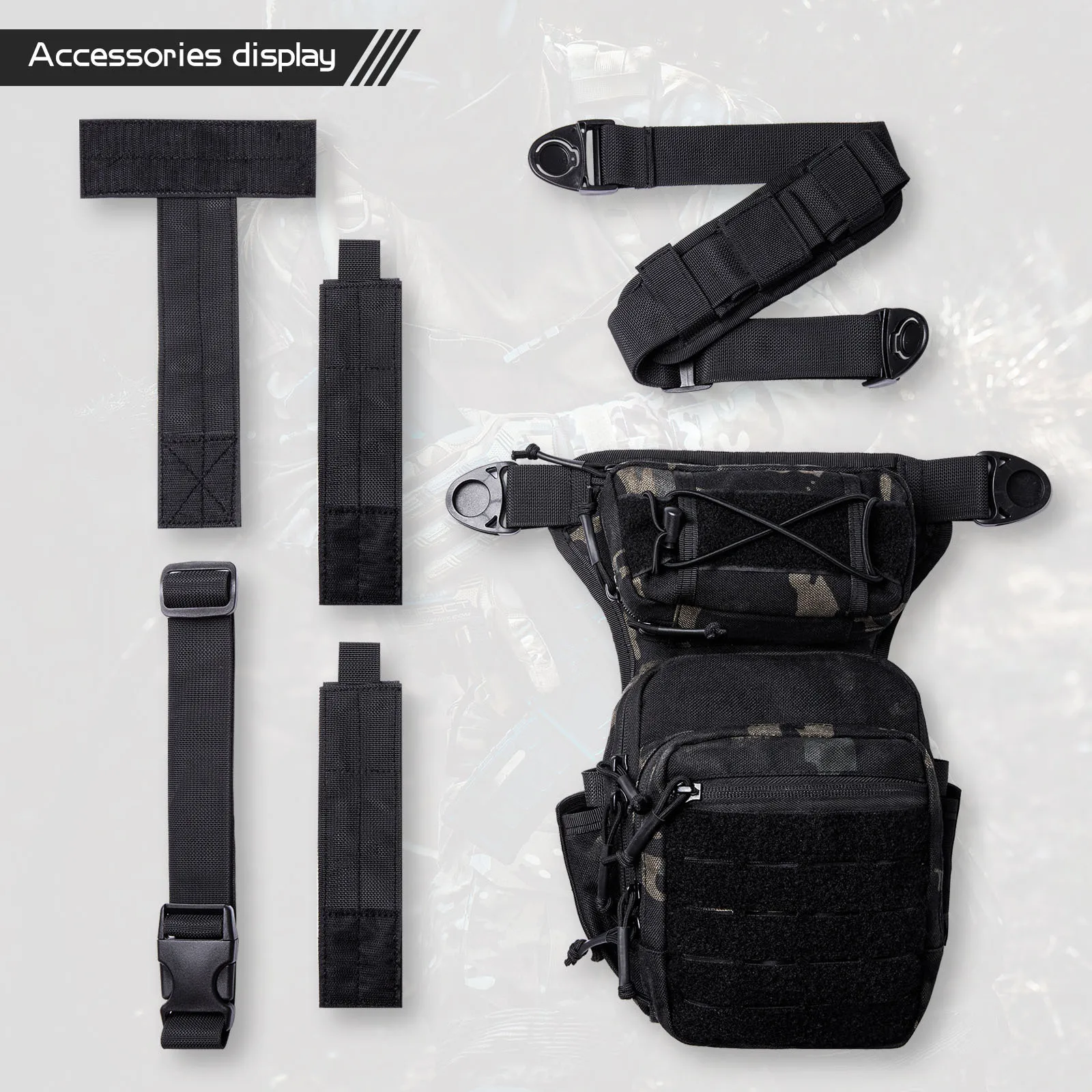 Highly Durable 1000D Nylon Laser Cut Waist Pack for Outdoor Sports Like Cycling and Motorcycling 힙색 Waist Bag Men Belt Bags Sac