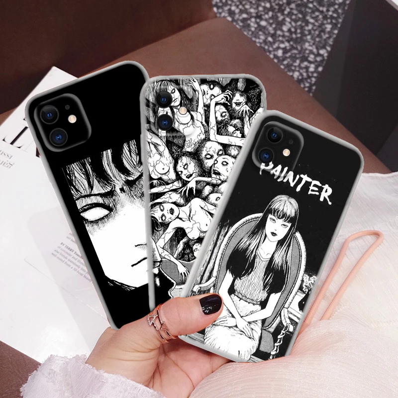 129F horror comic Tomie Soft Case for Moto G9 Powe One Pro E12 E22I E22 G52 G42 G32 G22 G23 Z2 Z Play P40 P30 Edge 30