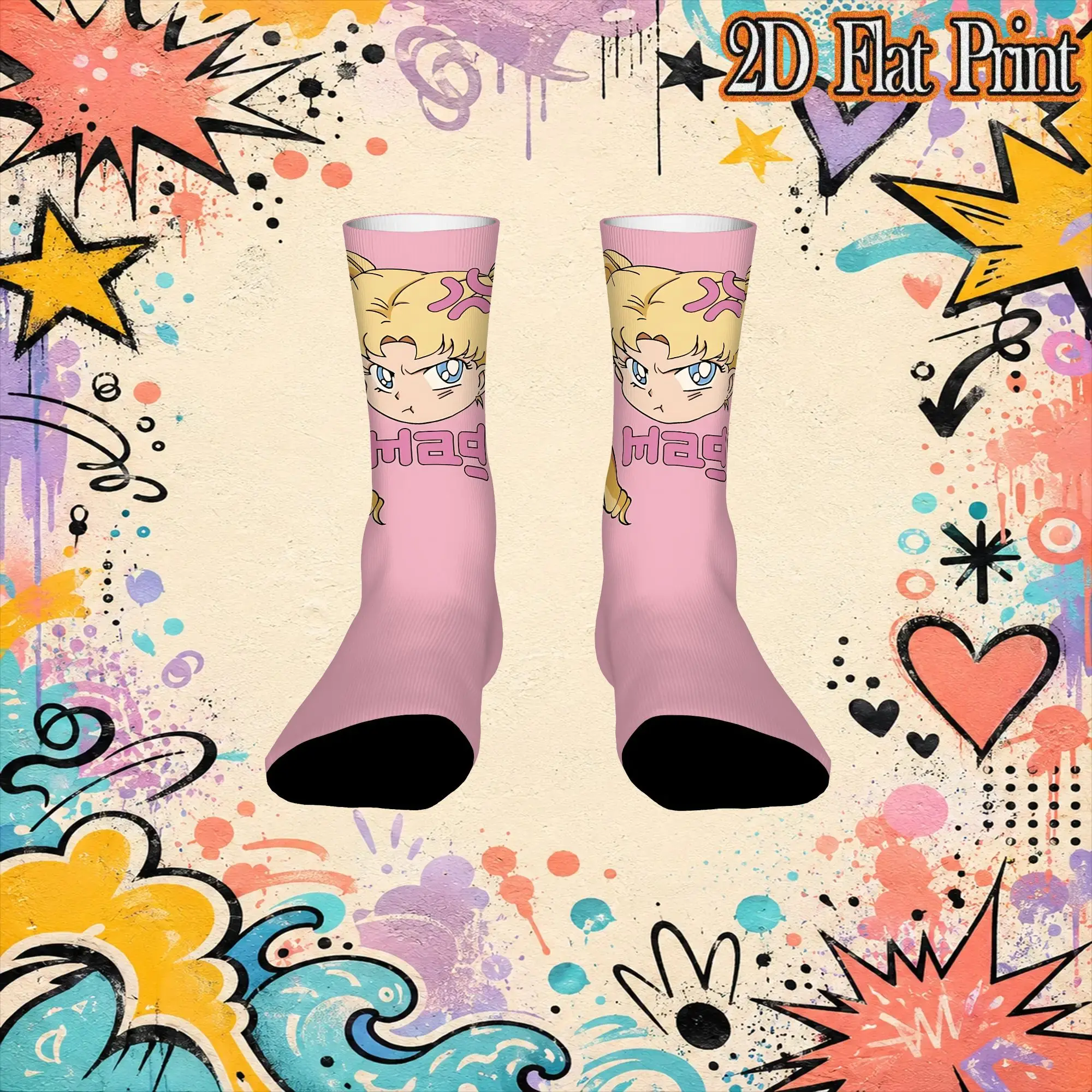 Sport Sailor Moon Crazy Running Men's compression Socks Unisex items Crew Sock Cycling socks