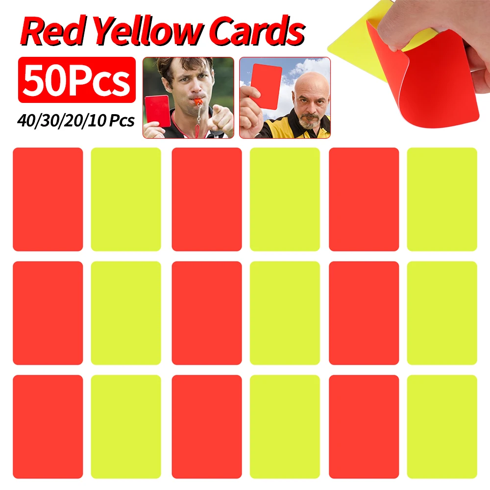 10-50Pcs Football Soccer Referee Card Sets Warning Referee Red Yellow Cards with Wallet Score Sheets Notebook Judge Accessories