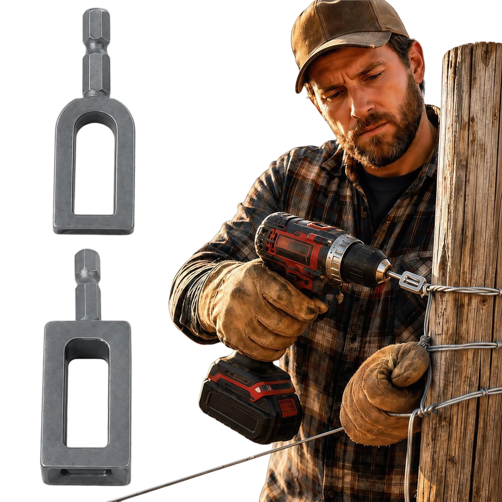 Electric Drill Wire Twisting Tool for Drills with 1/4in Hex Shank Rebar Tie Wire Winder Carbon Steel for Fencing Rebars Tying and Construction (9 Type+11 Type)