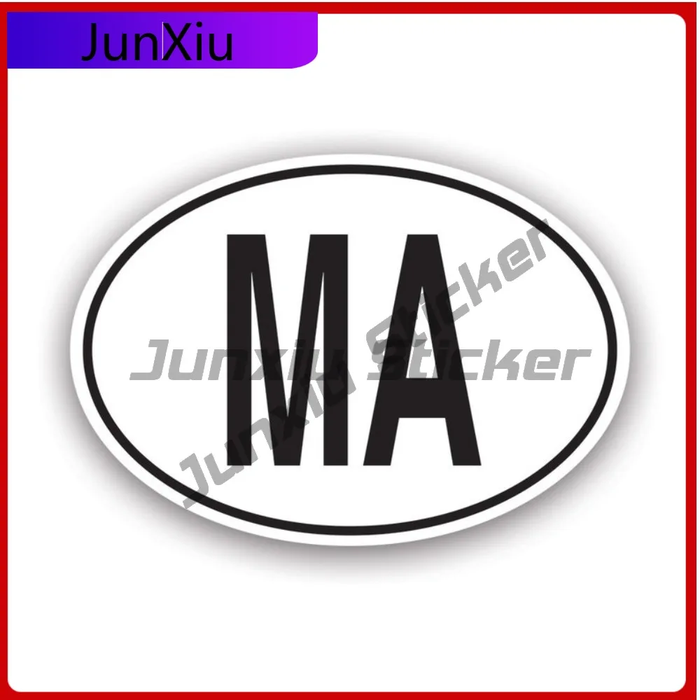

Cute Anime Ma Morocco Country Code Oval Sticker Decal American Made Uv Protected Moroccan Euro Ovals Car Decal Waterproof