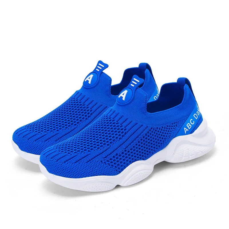 New Children Casual Shoes Breathable Knit Sneakers for Kids Slip Ons Running Shoes Boys Lightweight Comfortable Walking Shoes