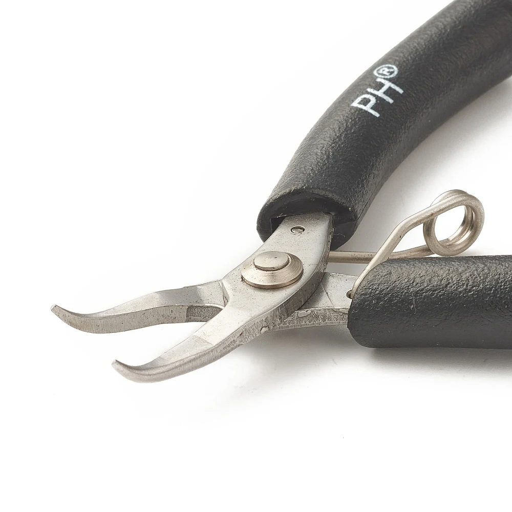 

Iron Jewelry Pliers Bent Nose Pliers Black 10x6x1.2cm