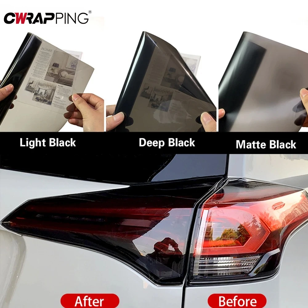 Car Light Film Black Smoke Clear Headlight Tail Light Vinyl Waterproof Anti-scratch Decor Sticker Motorcycle Light Accessories