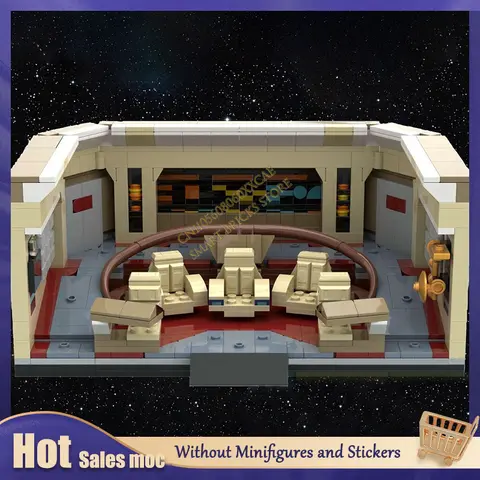 Space Movie Series TNG Enterprise-D Bridge Diorama MOC Building Blocks Model Technology Puzzle Toy Bricks Collection Xmas Gifts