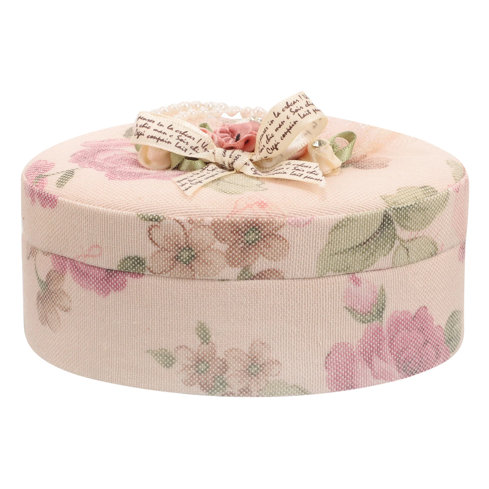 

Portable Jewelry Box Lace Flower Pattern Jewelry Organizer for Rings Necklaces Earrings Travel Storage Case Small Handbag Style
