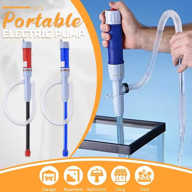 Pompa elettrica portatile Aggiornamento Pompa a sifone per trasferimento di liquidi portatile Pompe di aspirazione olio acqua alimentate a batteria Auto Veicolo Carburante Gas