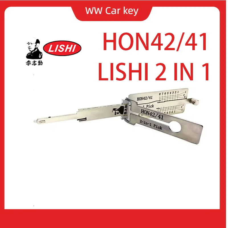 Ferramenta de serralheiro para motocicleta honda, ferramentas originais lishi hon42 41 hon42/41 2 em 1 e leitor de chave