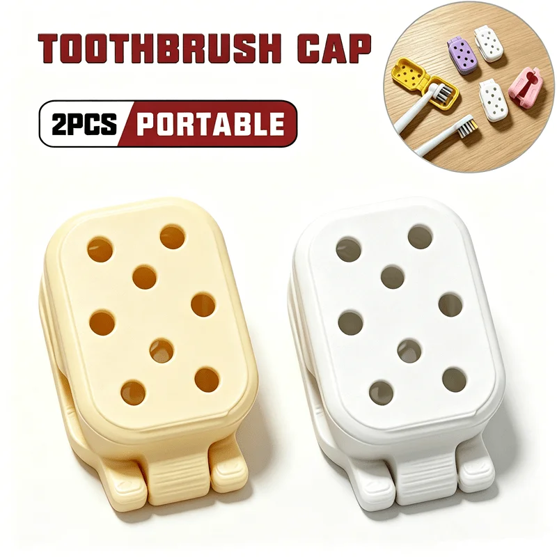 2pcs Electric Toothbrush Head Travel Case – Ventilated Protective Cover, Clean & Lightweight for Storage