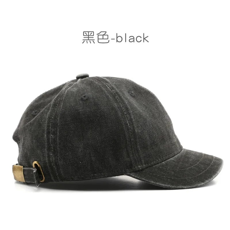 1 Stück Vier-Jahreszeiten-Mode Kurzbrim-Baumwoll-Baseballkappe für Männer und Frauen, Verstellbare Trucker-Mütze im Dad-Hat-Stil mit Niedrigem Profil – Detail 7