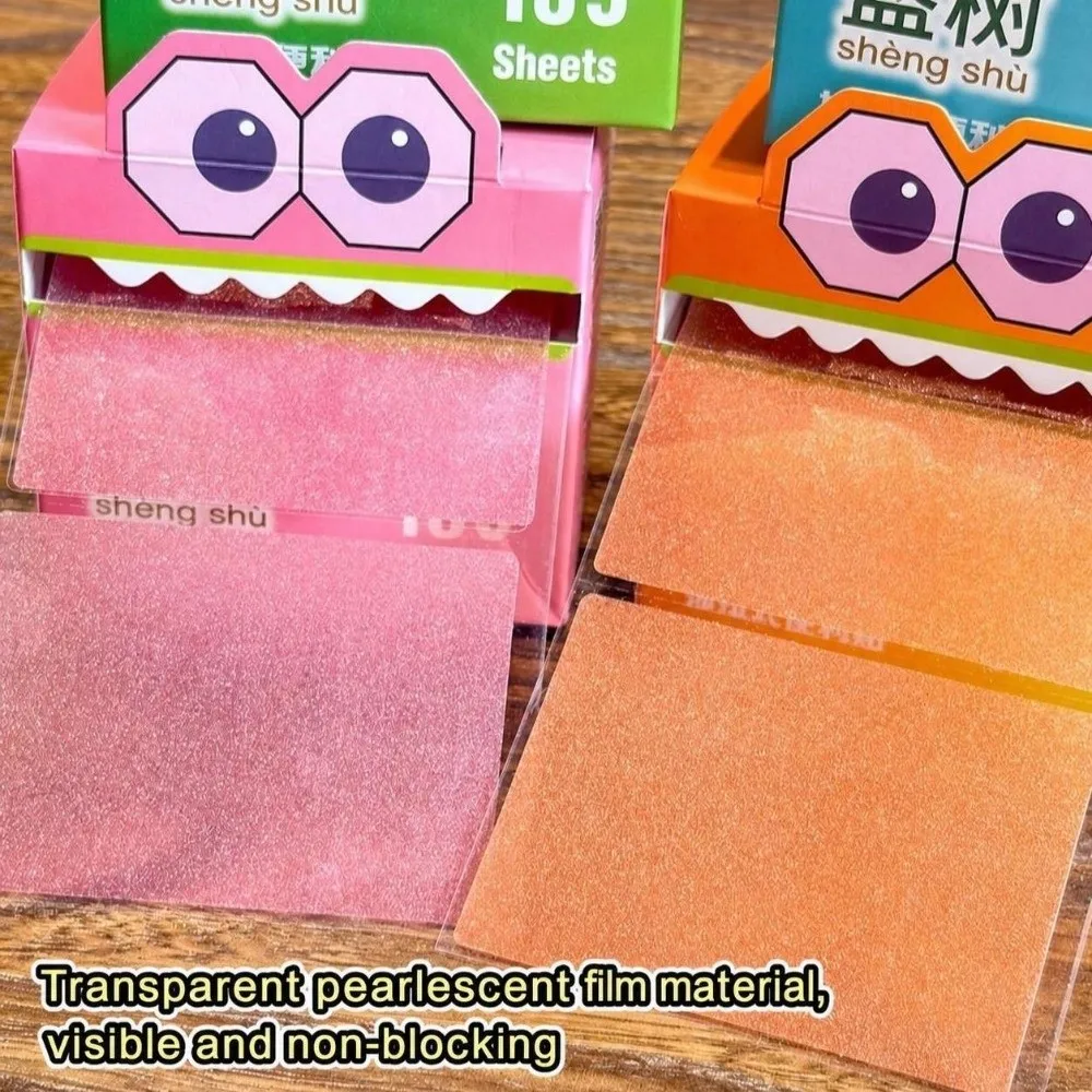 105 Sheets Per Roll Pull-Out Sticky Notes Waterproof Quick-Dry Transparent Sticky Notes No Residue Transparent Pearlescent