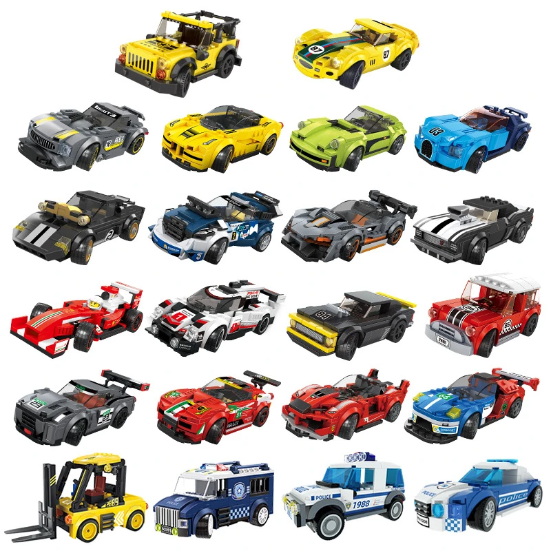 Racing Car Series Building Block Speed Sports Vehicle Technical Model Assembly MOC Bricks Toys for Birthday Christmas Gifts Kids