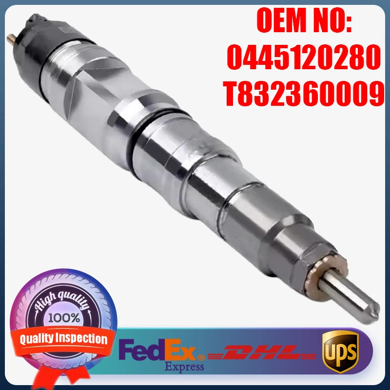 

High Quality Common Rail Fuel Injector 0445120280 T832360009 Suitable for Lovol Excavator and Foton Cummins 150T1