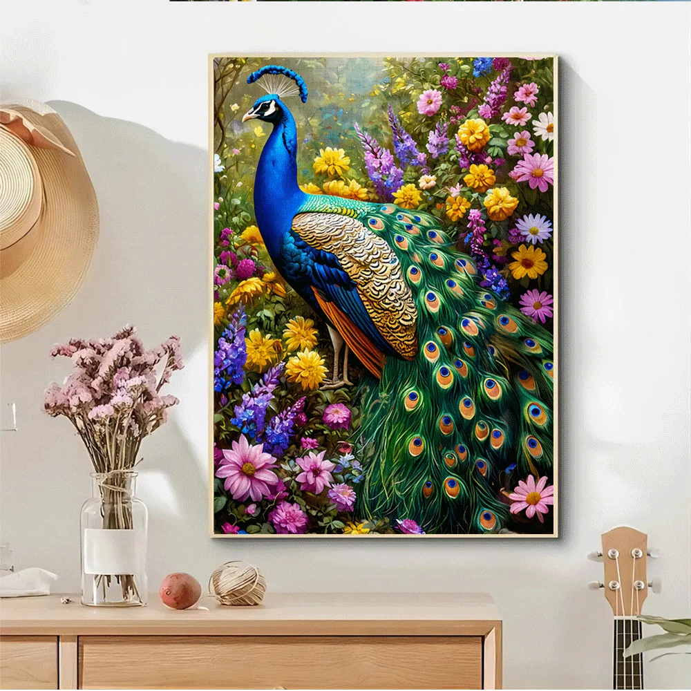 鳥や孔雀が描かれた大型パズル 1000 ピース。大人に最適です。 家族へのギフトに最適な、これらのインタラクティブなゲームは、