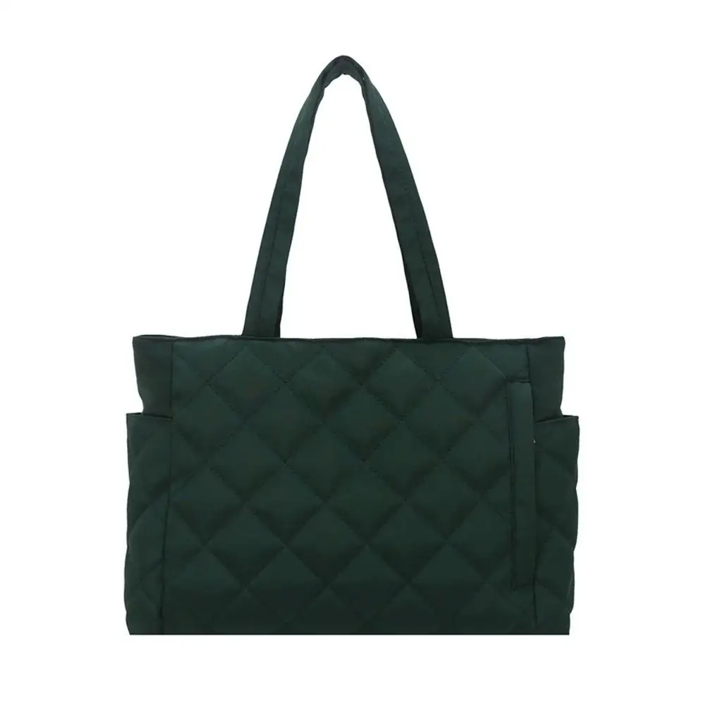 Mehrtaschen-Damen-Umhängetasche im Postboten-Stil, mit Rautenmuster, aus Baumwolle, als Kleider- und Schultertasche, große Kapazität, lässige Nylon-Schultertasche. – Detail 2