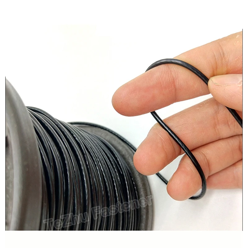 Black 304 Stainless Steel Wire Rope Cable Clothesline Steel Rope Line PVC Coated Soft 7*7 7*19 Dia 1mm~6mm Rustproof Grape Frame