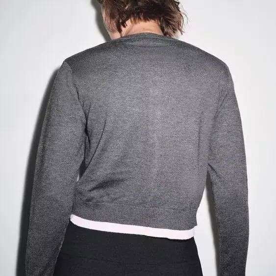 Faionable ZR Sle Gebreide Jaet Dames Streetwear Loose Fit Warm Ort Jas Casual Ronde Ne Button Up Lange Sve