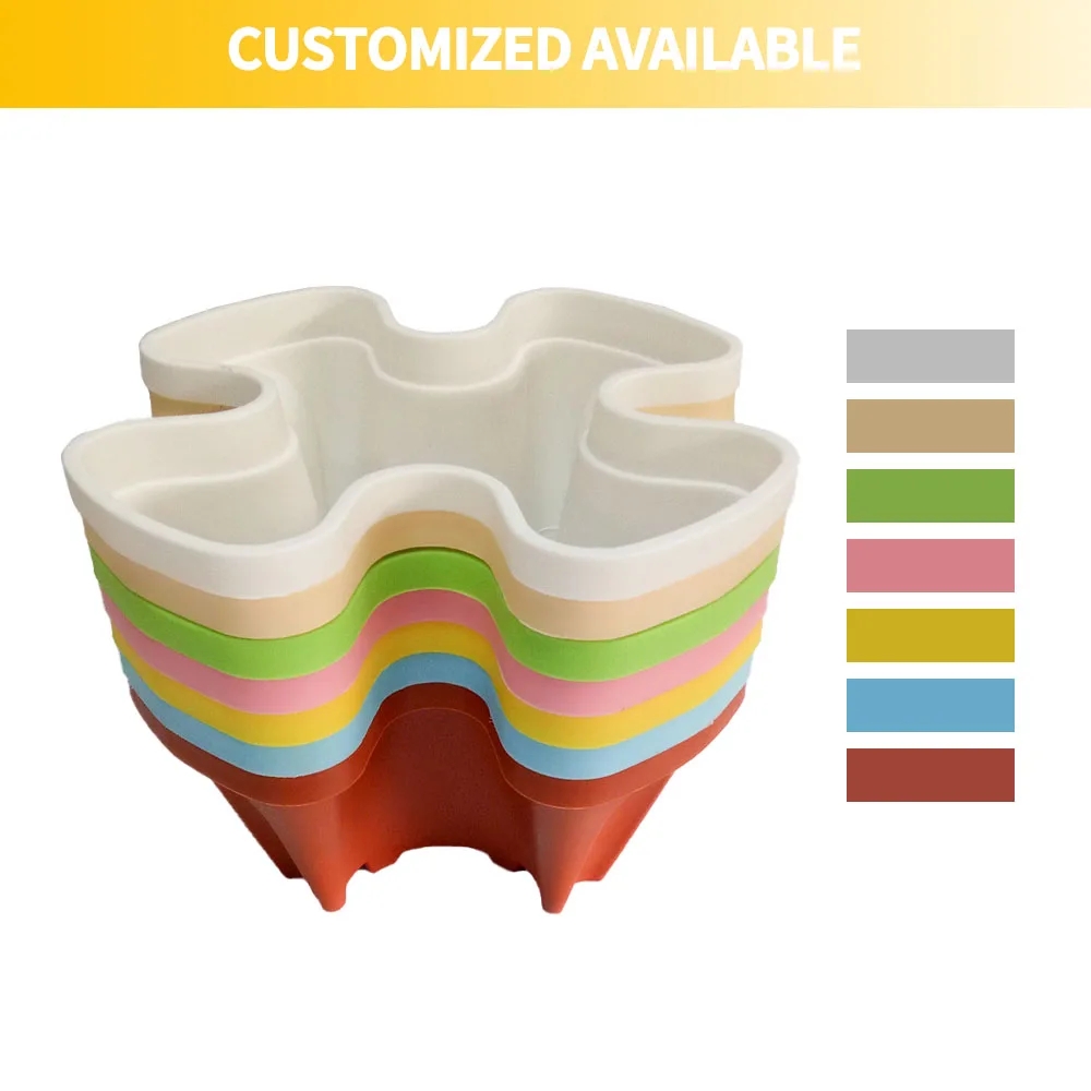 Skillful Manufacture Stackable Pot PP&UV Stackable Irrigation System  Hydroponic Growing Plastic Flower Pots for Plant